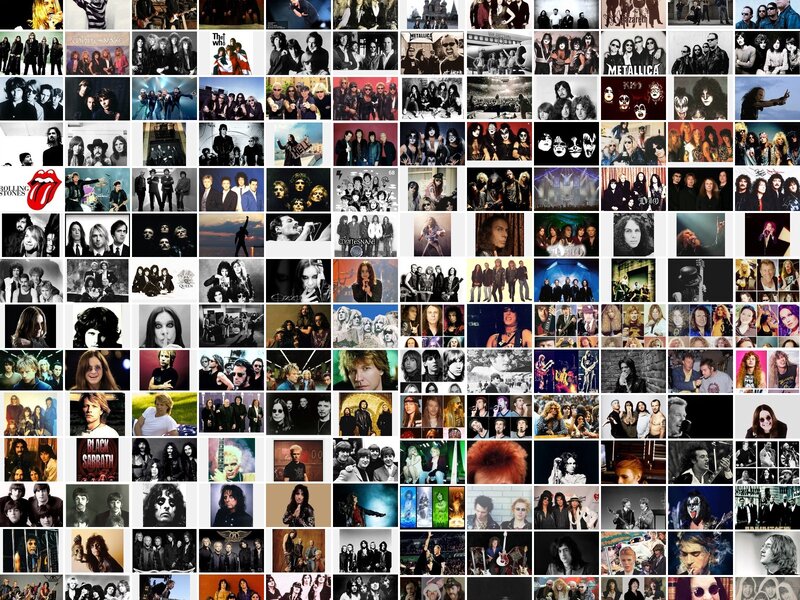 Rock band collage