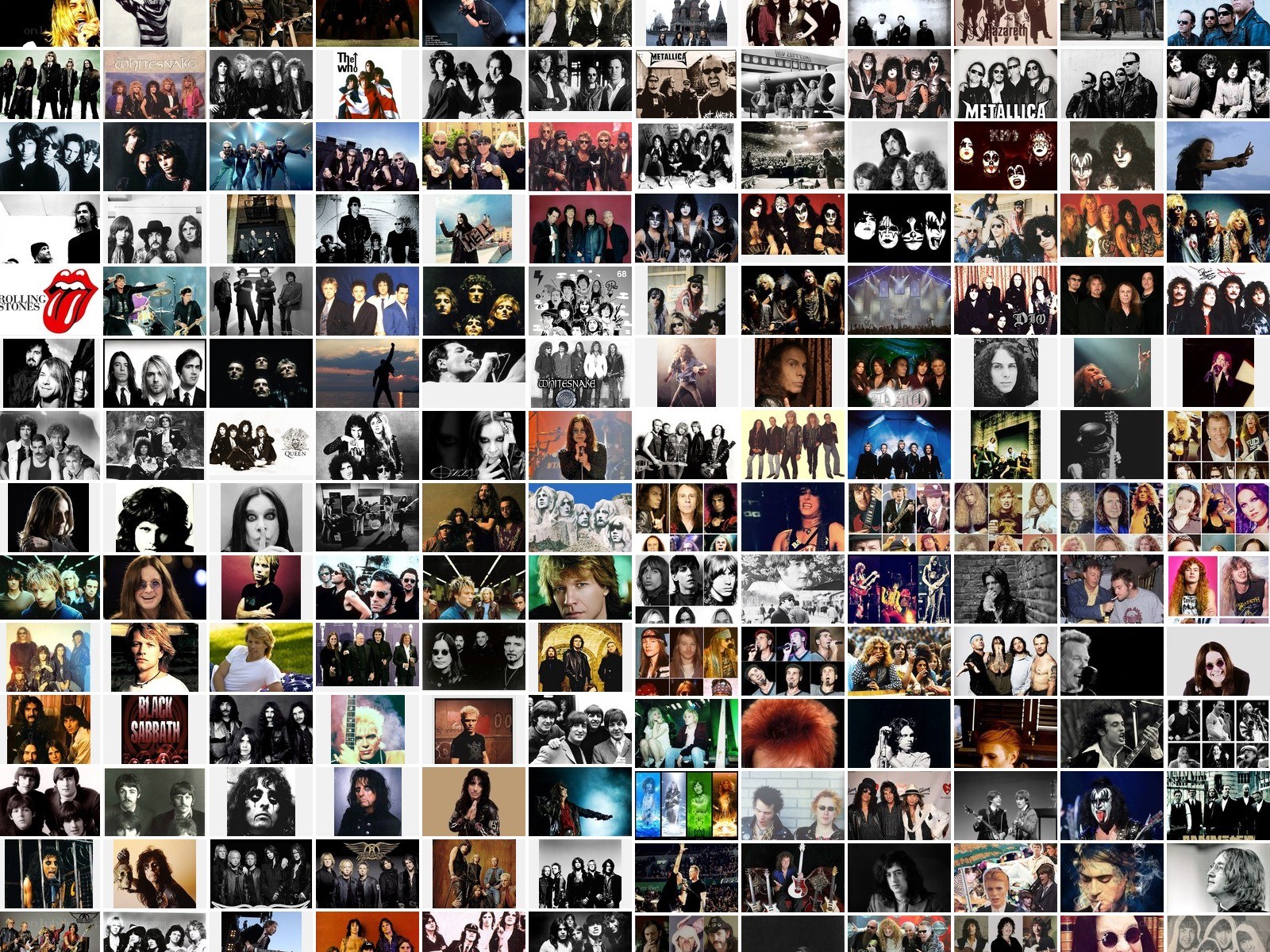 Rock band collage