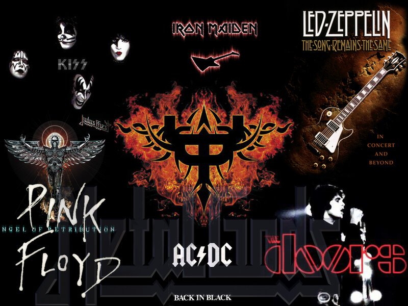 rock band collage wallpaper