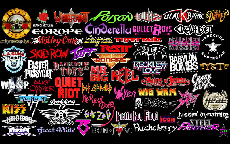 Rock Band Logos — Black