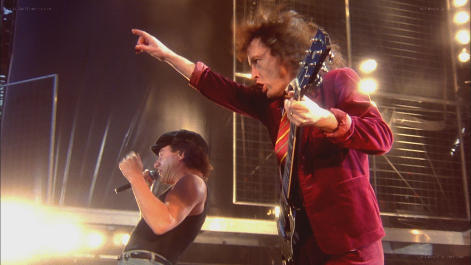 rock band performing on stage