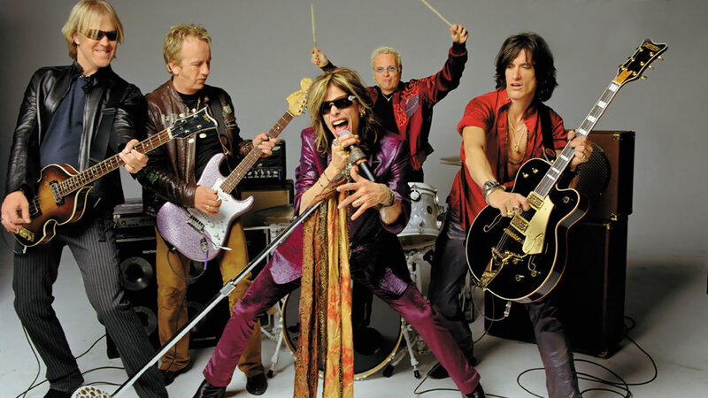 rock band performing on stage