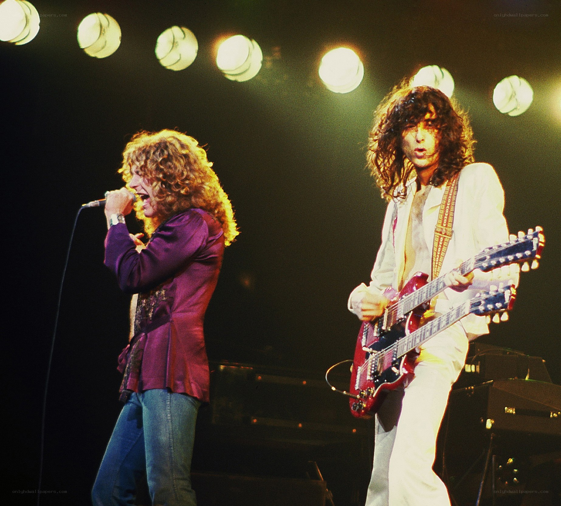 Rock band performing on stage