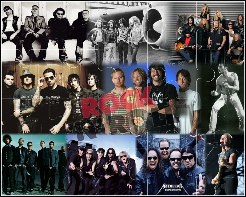 Rock Bands Collage