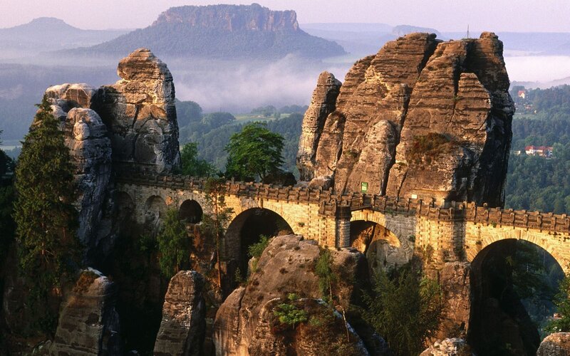 Rock Bridge in Forest