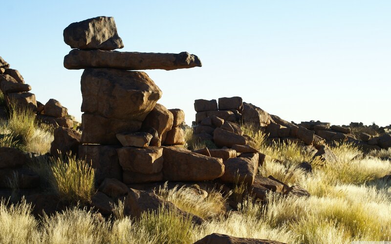 Rock Cairn in Desert — Brown