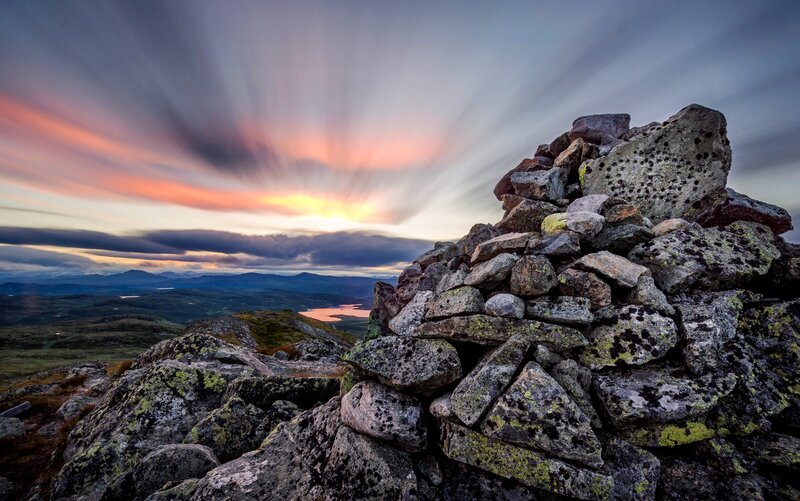 Rock Cairn on Mountain