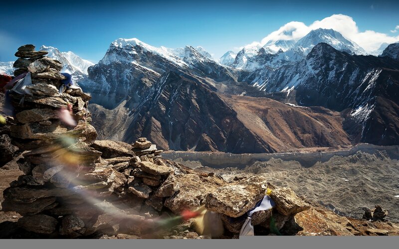 Rock Cairns in Mountains