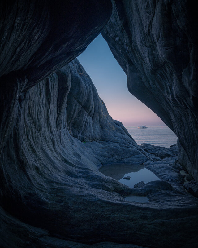 Rock Cave Opening — Blue