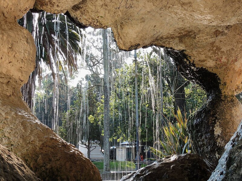 Rock Cave with Waterfalls