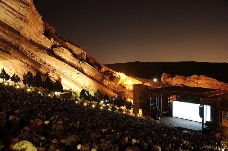 Rock concert at Red Rocks Amphitheatre