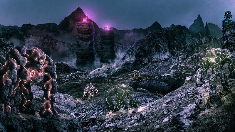 Rock Creatures in Mountains