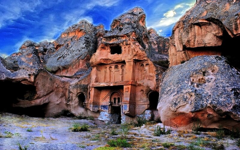 Rock-cut tomb in Cappadocia