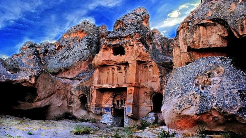 Rock-cut tomb in Cappadocia