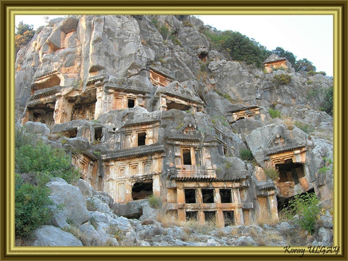 Rock-cut tombs in Turkey