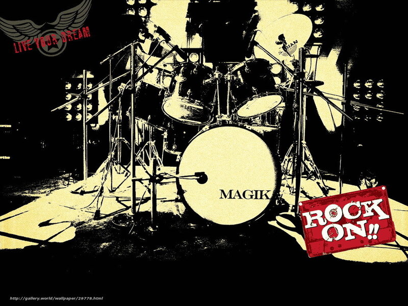 rock drum set wallpaper