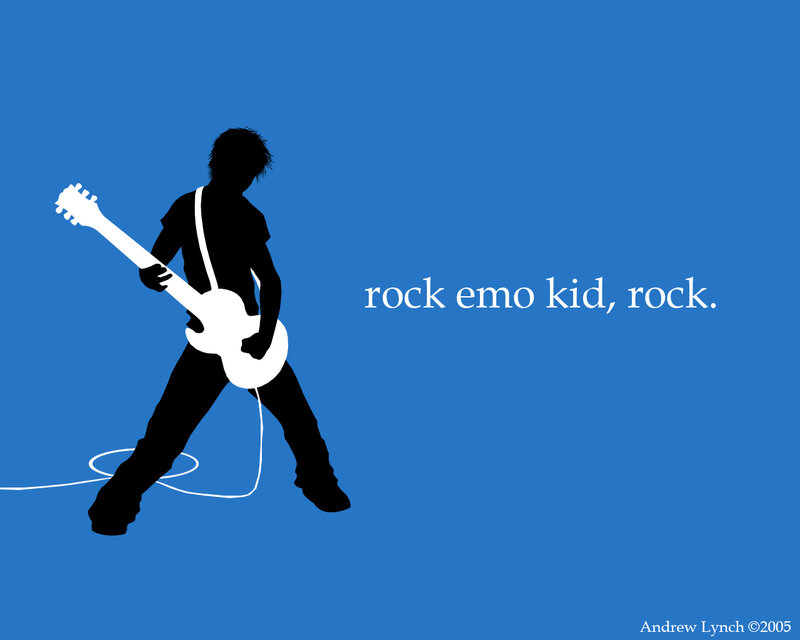 rock emo kid silhouette