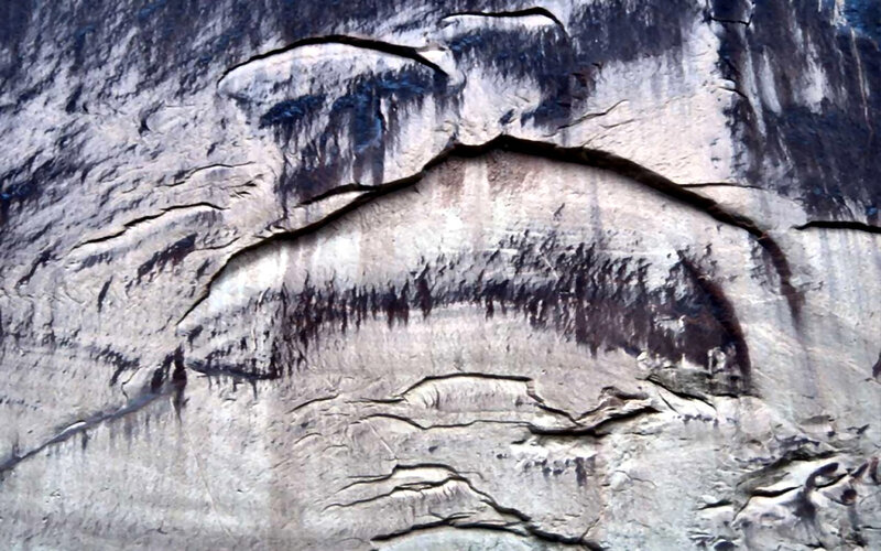 Rock Face with Cracks