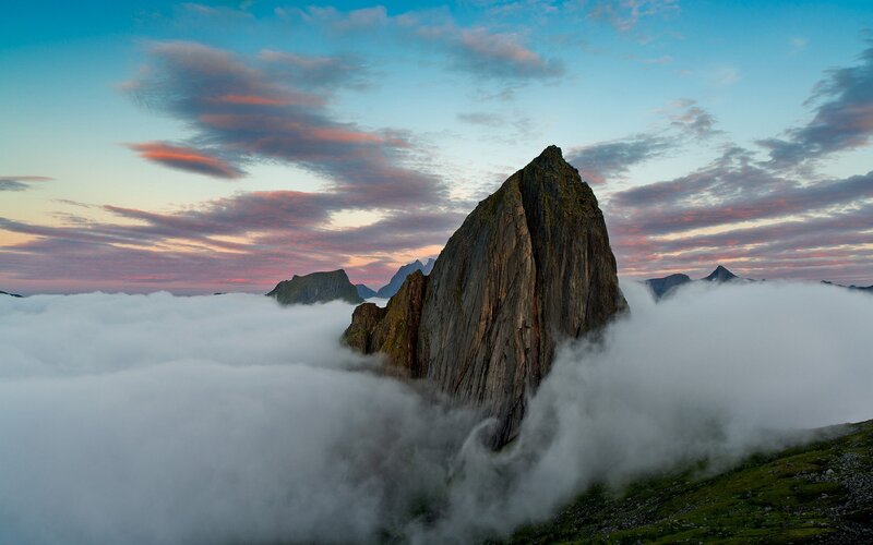 Rock Formation Above Clouds