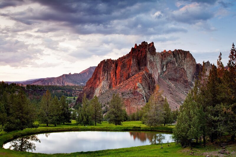 Rock Formation and Pond