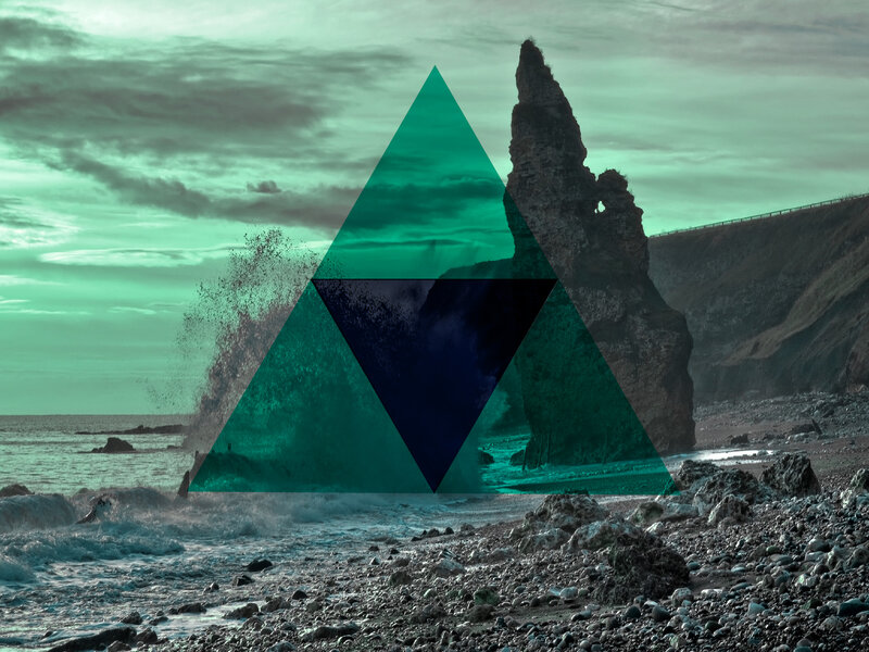 Rock Formation at Beach — Green