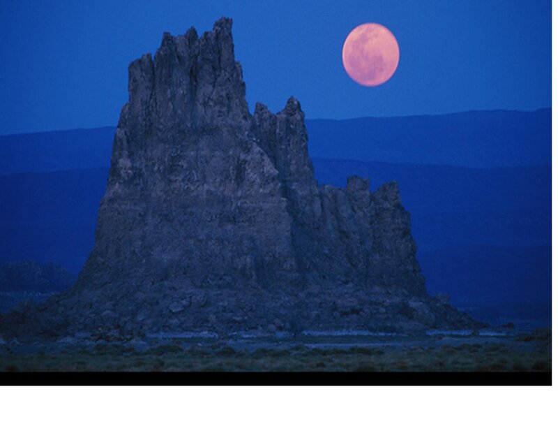 Rock Formation at Night — Blue