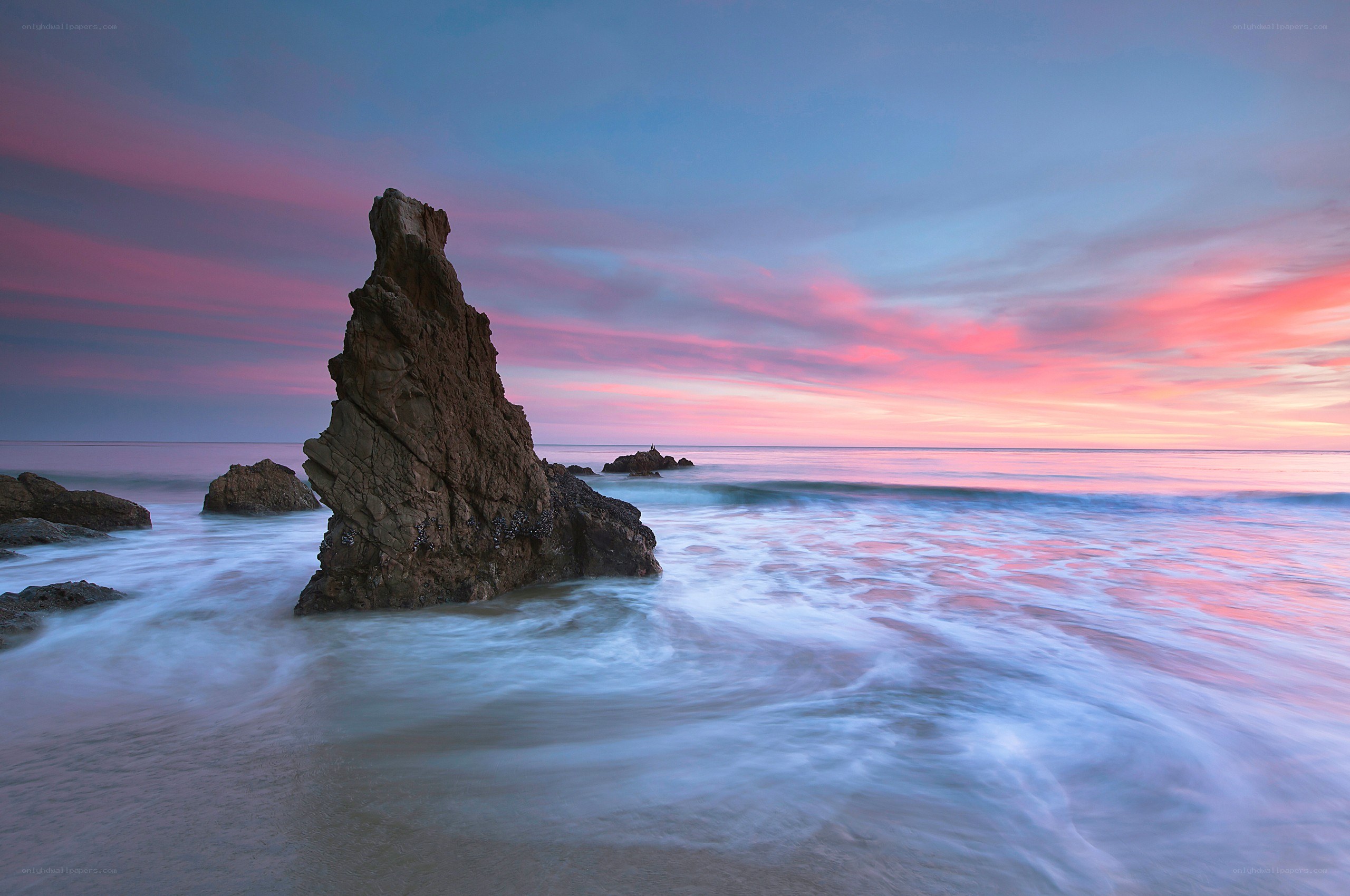 Rock formation at sunset