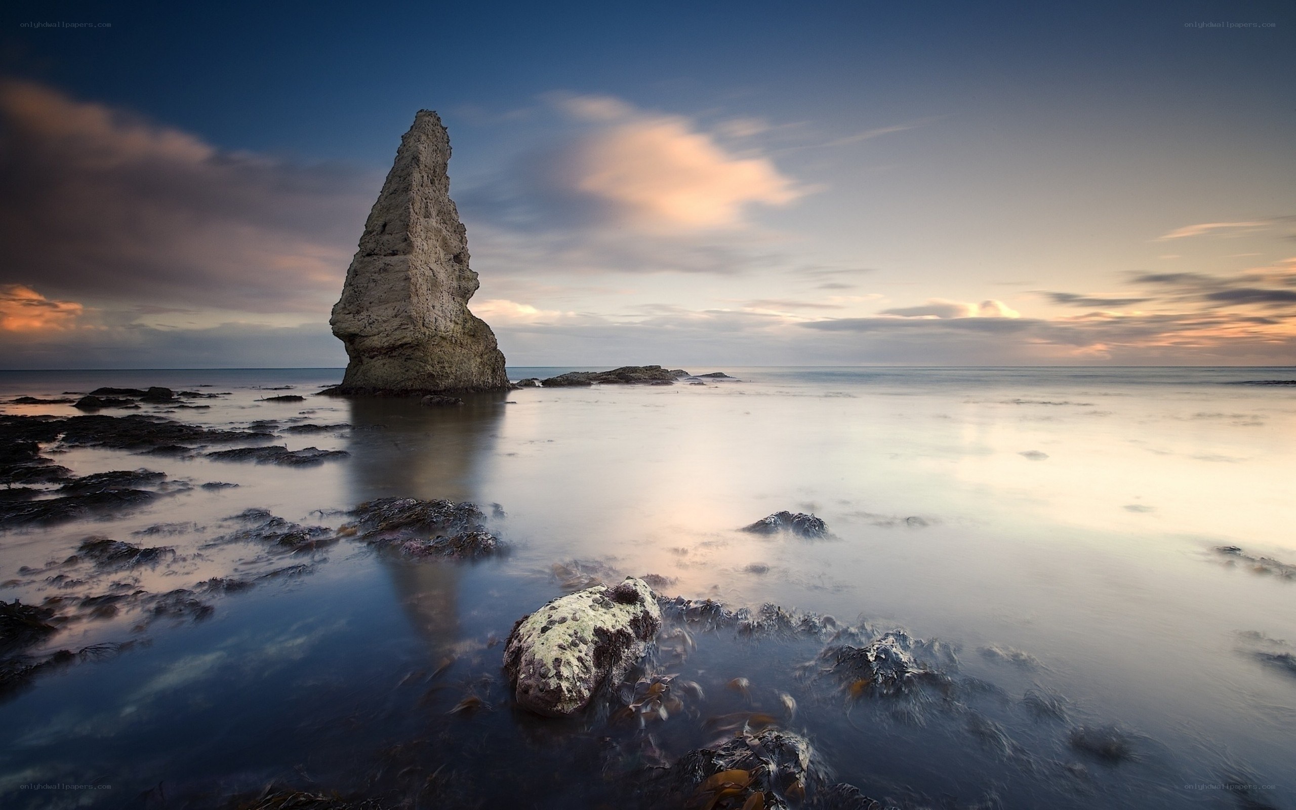 Rock formation at sunset