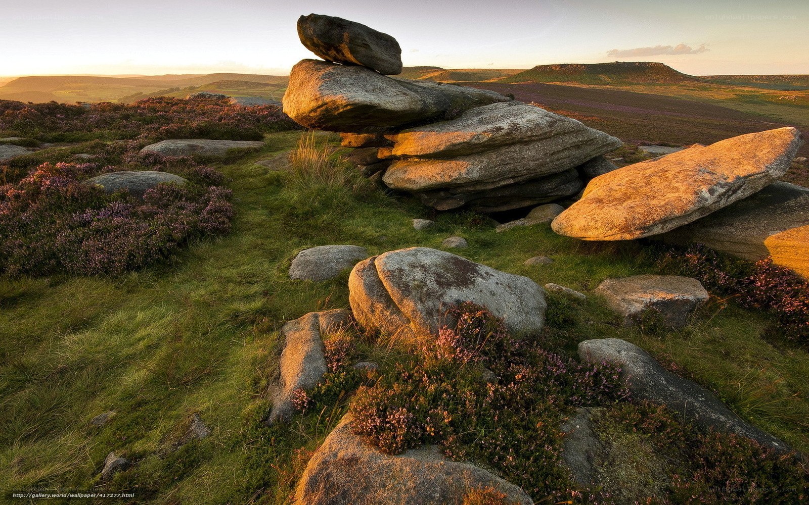 Rock formation at sunset