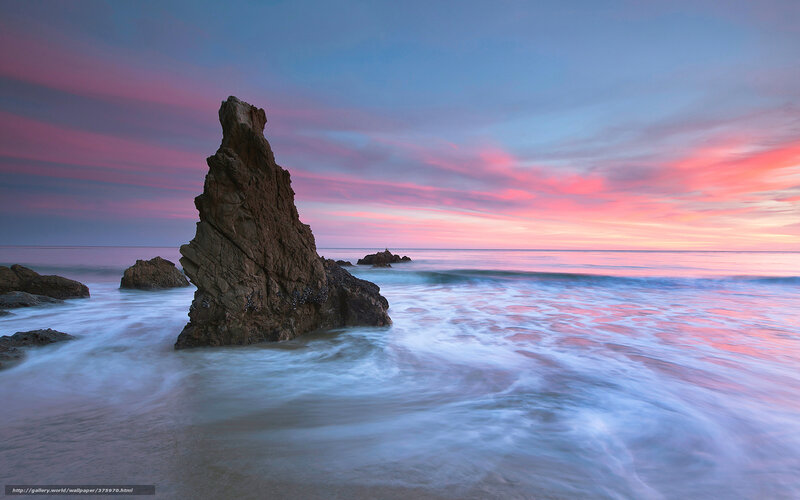 Rock formation at sunset
