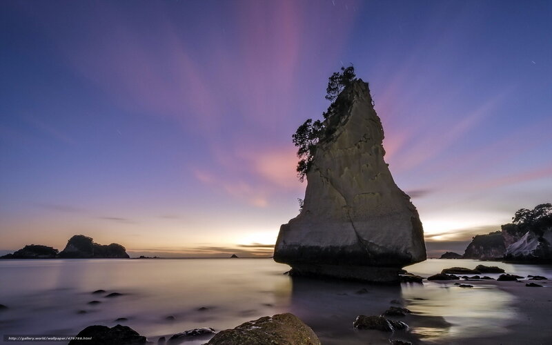 Rock formation at twilight