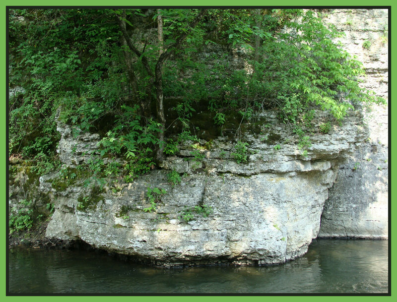 rock formation by river