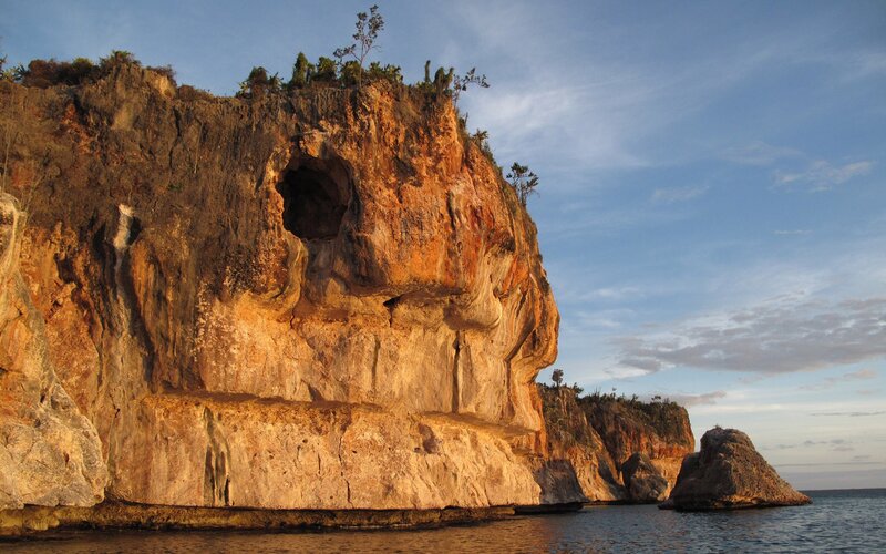 Rock Formation by Sea — Blue