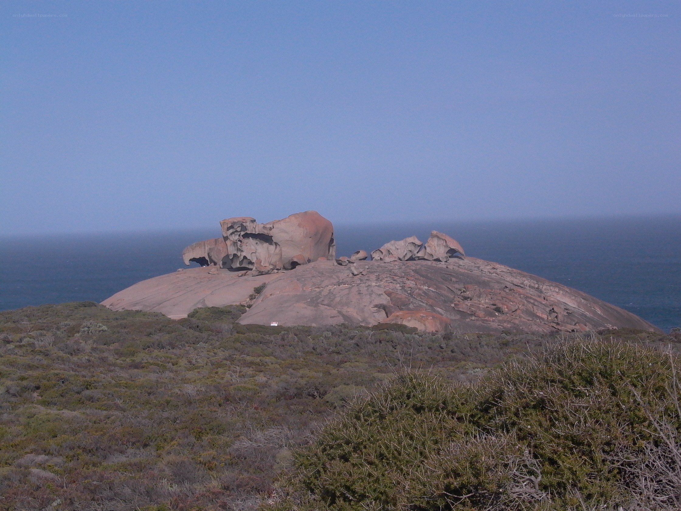 Rock formation by the sea