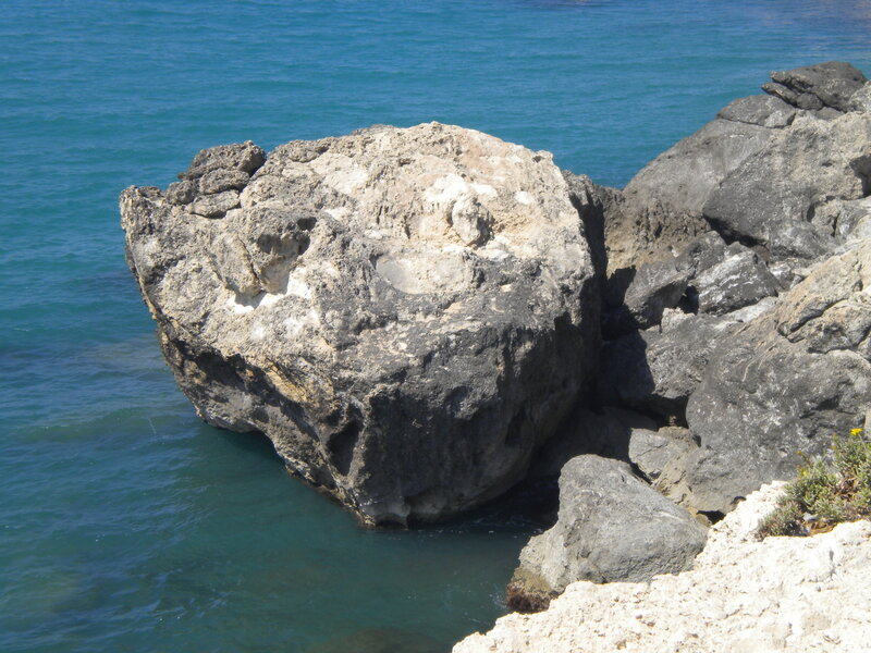 Rock formation by the sea