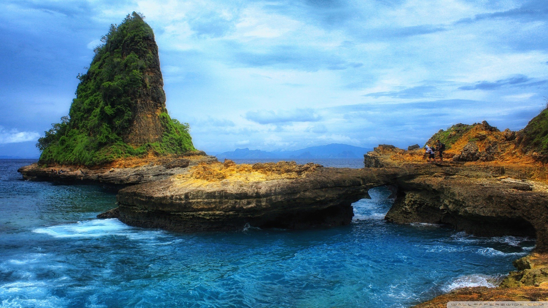 rock formation by the sea