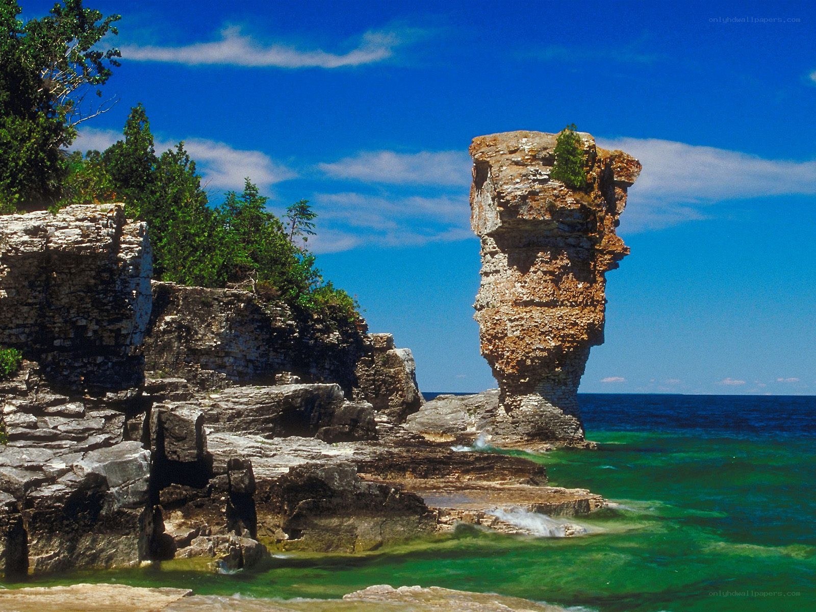 rock formation by the sea