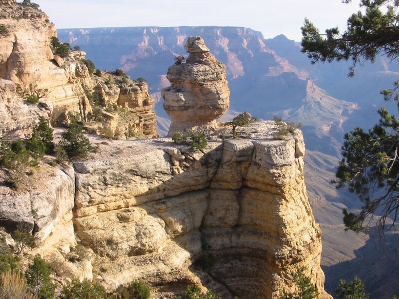 Rock Formation in Canyon — Brown, Serene