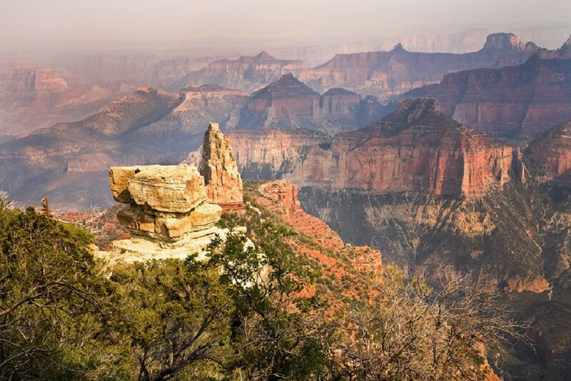 Rock Formation in Canyon — Red, Serene
