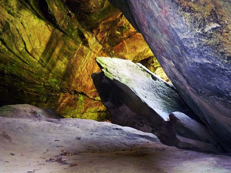 Rock Formation in Cave — Green