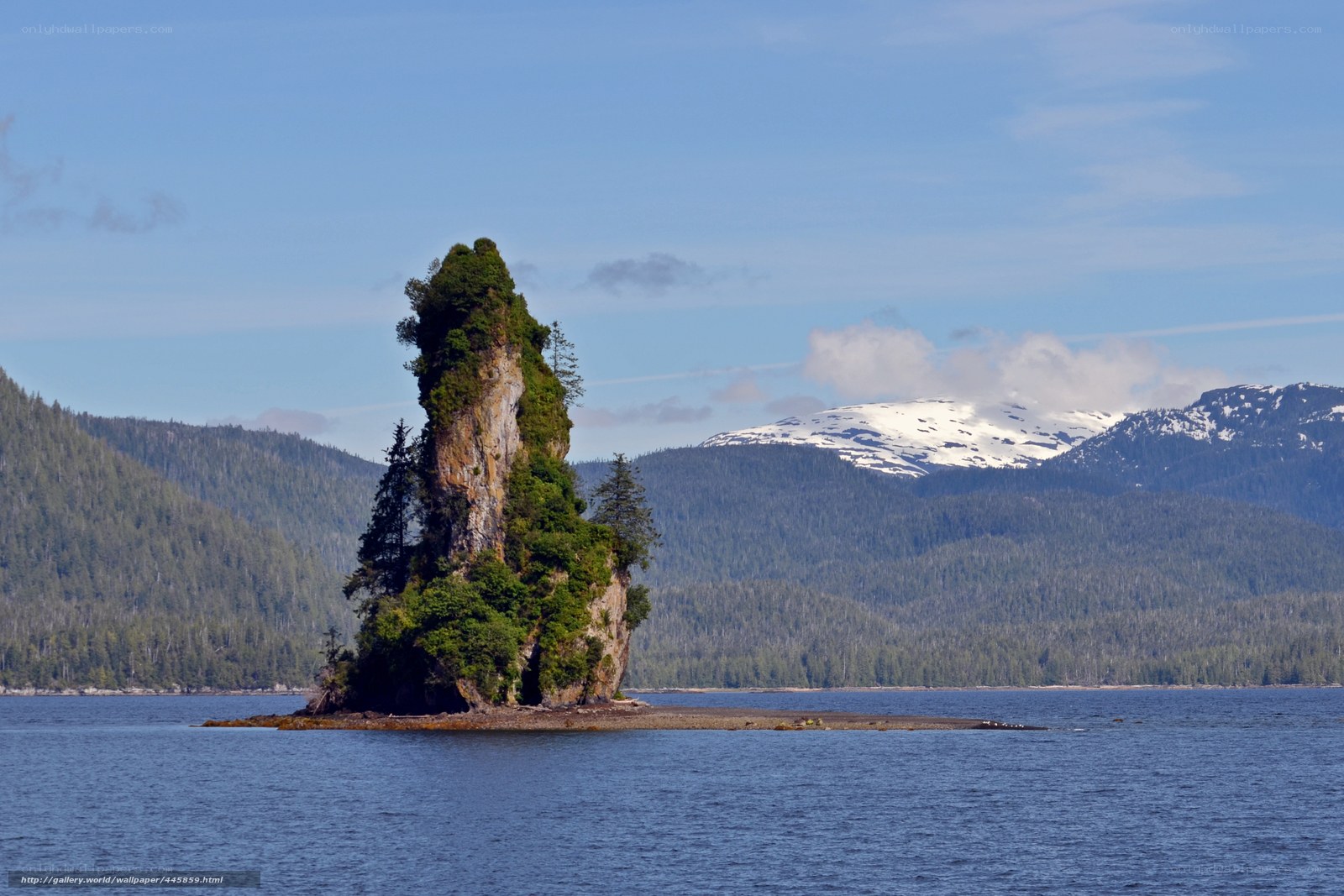 Rock formation in coastal waters