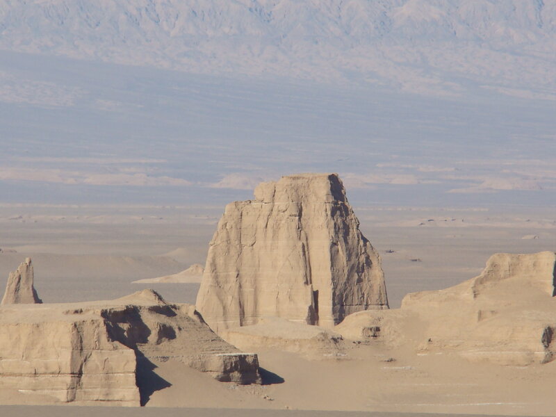 Rock Formation in Desert — Beige, Arid