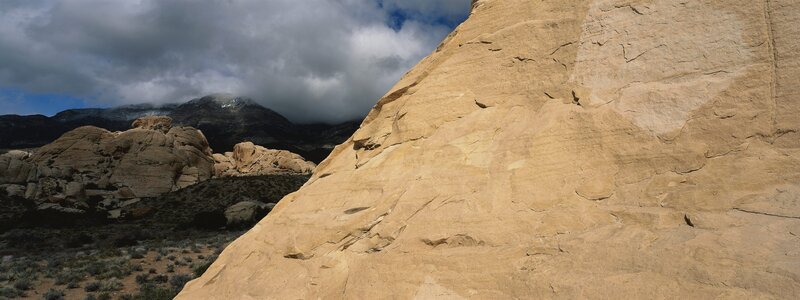 Rock Formation in Desert — Beige