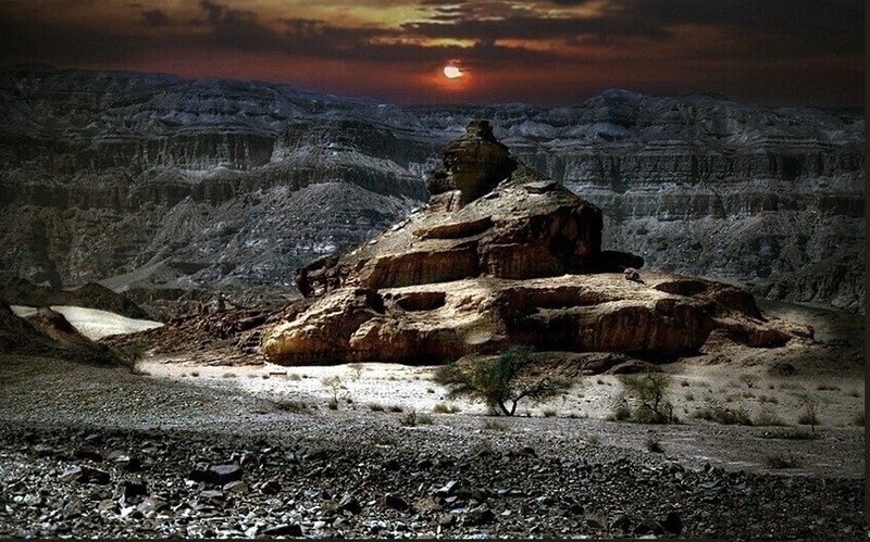 Rock Formation in Desert — Brown