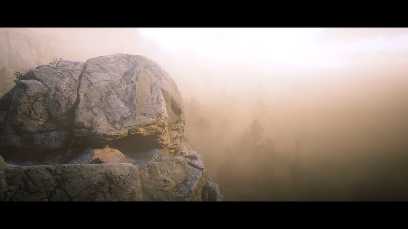 Rock Formation in Fog
