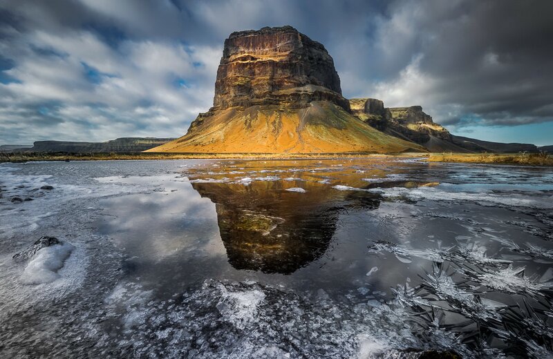 Rock Formation in Iceland — Brown