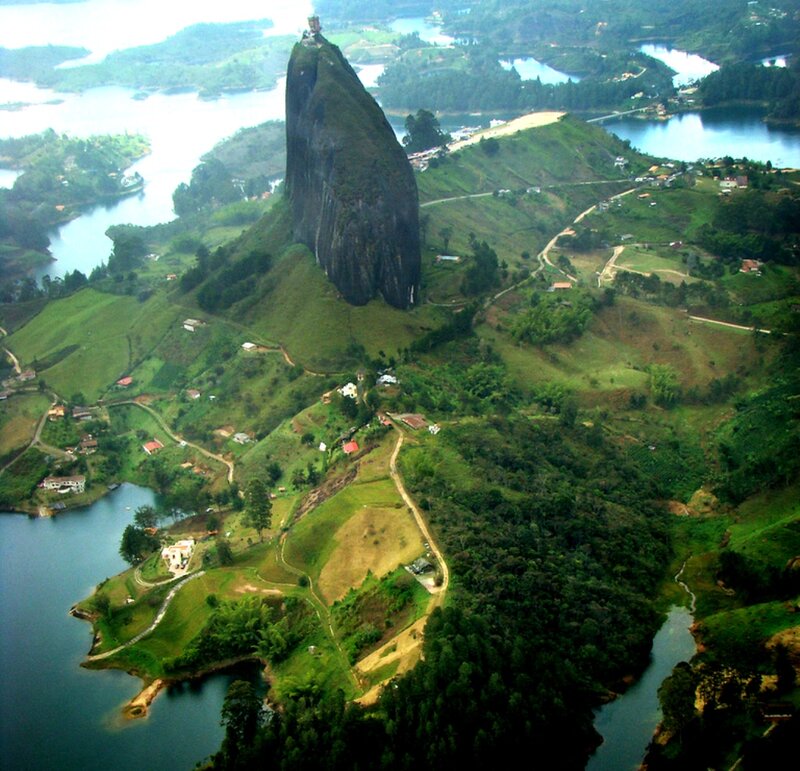 Rock Formation in Lake — Green, Serene