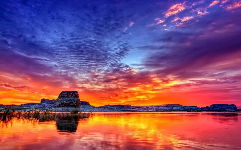 Rock Formation in Lake