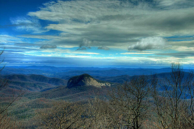 Rock Formation in Mountains — Blue, Dramatic