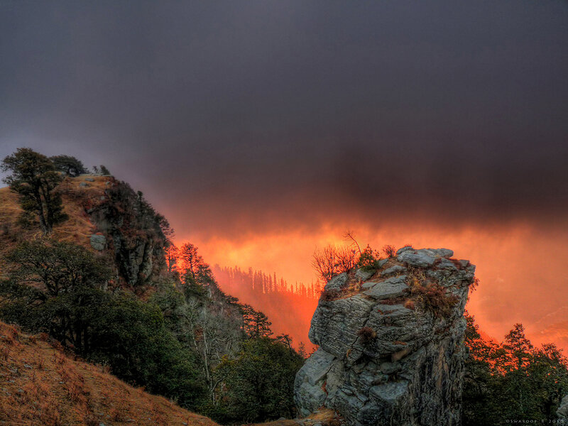 Rock Formation in Mountains — Orange